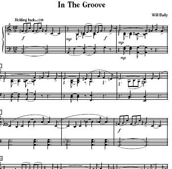 In The Groove Sheet Music and Sound Files for Piano Students